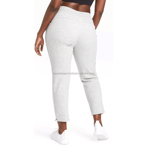 Pantalon de survêtement décontracté pour femmes à la mode Jogger extensible et respirant de haute qualité avec décoration en dentelle taille élastique pour la course - Product Image 4