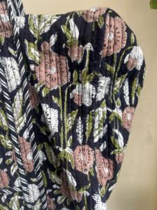 Indian Handmade Cotton Block Printed Duffle Tote <b>Bag</b> for <b>Women</b> Vintage Style Quilted Shoulder Duffle <b>Bag</b> Zipper for <b>Travel</b> - Product Image 3