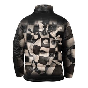 Veste matelassée zippée pour homme, nouveau style 2025, impression par sublimation de haute qualité, col montant, veste matelassée chaude d'hiver pour homme - Product Image 2