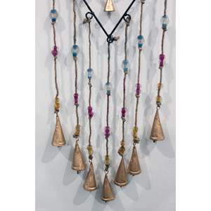 Bohemian Wrought Iron Heart Hanging Wind Chime Indoor/Outdoor Patio Garden <b>Ornament</b> for Love Gifts - Product Image 5