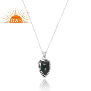Meilleures ventes de colliers pendentifs en argent sterling avec malachite naturelle et pierres précieuses fabricant de bijoux personnalisés - Product Image 3