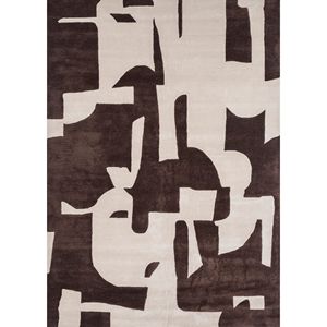 White Noise Ivory <b>Hand</b> <b>Tufted</b> Wool Viscose <b>Rug</b> 10mm Abstract for Home Living Room Hallway TNQ-3206 New Rectangle Striped Design - Product Image 1