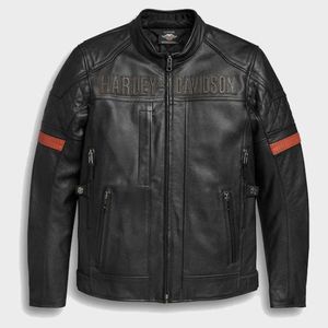 Chaqueta de Cuero Harley Davidson con Sistema de Triple Ventilación para Hombre - Product Image 1