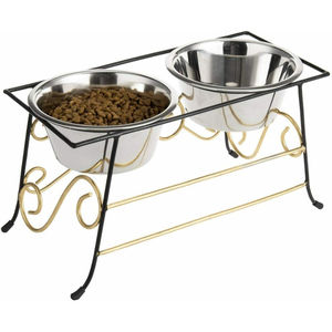 Comedero Elevado de Alta Calidad para Perros y Gatos con Tazones Extraíbles de Acero Inoxidable, Soporte de Metal Negro, Estación de Alimentación para Mascotas - Product Image 6