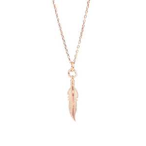 Tiny <b>Feather</b> <b>Necklace</b> 925 Sterling <b>Silver</b> 14K 18K Gold Plating Zircon Diamond Pearl Rose Gold Chains Trendy Engagement Jewelry - Product Image 3
