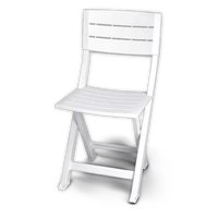 Chaise pliante d'extérieur élégante et traditionnelle de fabrication italienne, certifiée ISO9001, en plastique PP résistant aux UV, pour hôtel, villa, patio, jardin