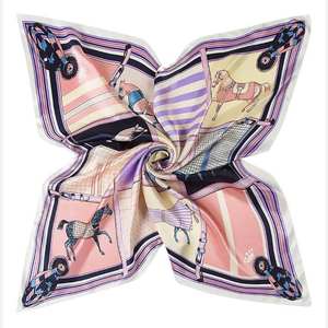 Écharpes en soie personnalisées avec impression, châle pour mariage, vente chaude en usine, bandana en satin - Product Image 4