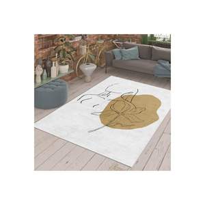 Alfombra con estampado digital de línea con silueta de una mujer Alfombrillas para niños - Product Image 3