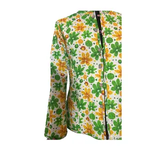 Chaqueta Bomber Reversible Kantha de Rajasthani Textile, Hermosa, Estilo Boho, con Estampado Floral, Bordada, Acolchada, de Algodón, con Parches, para Mujer, Talla Grande - Product Image 3