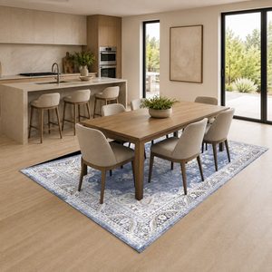 <b>RUGS</b> DEPOT LXDP-0109 Wholesale Multicolor Neutral Traditional Medallion Digital Printed Machine Washable Chenille <b>Rug</b> <b>Non</b> <b>Slip</b> - Product Image 4