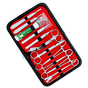 Kit d'outils de suture en acier inoxydable allemand avec porte-scalpel Pince à moustiques Ciseaux à iris Kit de dissection médicale - Product Image 6