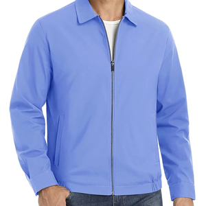 เสื้อแจ็กเก็ตผ้าสักหลาดลายสก๊อตแบบย้อนยุคของผู้ชายเสื้อกันลมแขนยาวแบบลำลองสำหรับฤดูใบไม้ผลิและฤดูใบไม้ร่วง - Product Image 1