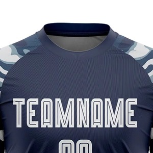 Maillot de football personnalisé par sublimation |   Uniforme de football respirant à séchage rapide |   Vêtements de sport d'équipe OEM |   T-shirt unisexe à col rond et manches courtes - Product Image 4