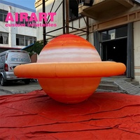 Saturne gonflable réaliste pour l'exposition d'activité de musée, ballon gonflable géant de planète pour la partie carrée