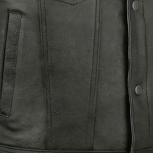 Chaleco de cuero de moda para hombre, diseño contemporáneo, corte ajustado, tacto suave, chaleco de moda para actividades al aire libre. - Product Image 4