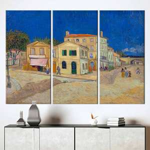 Impression sur toile Van Gogh - Paysage urbain célèbre, décoration, 3P : encadré - Product Image 1