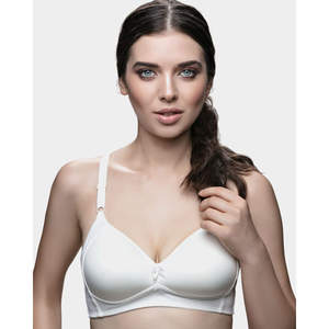 410 Thin Comfortable Wire-Free Padded Minimizer <b>Bralette</b> Women Front Closure Lace Bra Simple Style Breathable Design Multi-Color - Product Image 1