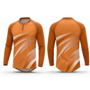 Maillot de cricket de haute qualité Pangujarat, col rond, col à patte, manches raglan, tissu LS, vêtements de sport Cooltech - Product Image 2