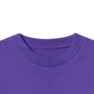 Camiseta de algodón orgánico 100% de peso pesado para hombre, ropa de calle GSM 300, patrón sólido bordado de gran tamaño - Product Image 3