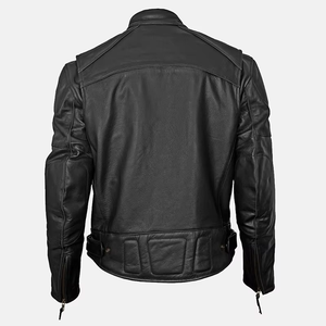 Chaqueta de Cuero para Hombre, Estilo Urbano Informal, Prenda de Cuero Genuino, Diseño Personalizado, Fabricación OEM al por Mayor - Product Image 3