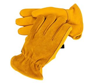 ถุงมือทำงานผู้ชาย หนังวัวนุ่ม ถุงมือคนขับรถ ไซส์ X-Large สำหรับงานฟาร์ม สวน งานเชื่อม ป้องกันความปลอดภัย ถุงมือหนังสำหรับผู้ชายและผู้หญิง - Product Image 1