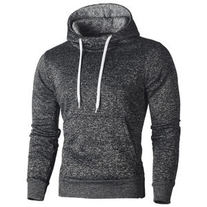 Pull à capuche personnalisé 100% coton pour hommes, coupe régulière, tissu polaire de poche, respirant, anti-rides, séchage rapide, hiver, service OEM - Product Image 5