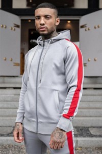 Chándal de Jogger informal con logotipo personalizado de tela de punto, ropa deportiva de dos piezas, Sudadera con capucha, traje para Unisex - Product Image 2