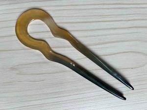 ปิ่นปักผมรูปเขาควายขัดเงาสำหรับผู้หญิงทำจากเขาวัวอุปกรณ์เสริมจากธรรมชาติ - Product Image 5