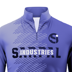 Sweat-shirt polaire personnalisé OEM ODM pour homme, col montant, fermeture éclair 1/4, impression en relief, uni, demi-zip, polyester/coton - Product Image 2