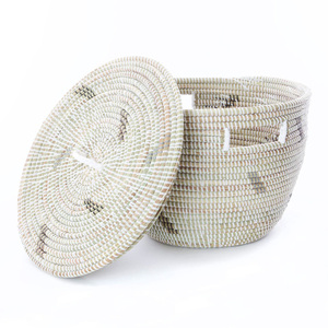 ภาชนะหญ้าทะเลสำหรับบ้านรีสอร์ทจัดสานภาชนะบรรจุหญ้าทะเลถังขยะฟางเก็บของ - Product Image 5