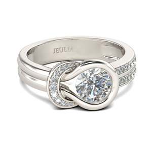 แหวนเงินสเตอร์ลิง Jeulia ทรงกลม ดีไซน์คลาสสิกสำหรับงานแต่งงาน - Product Image 2