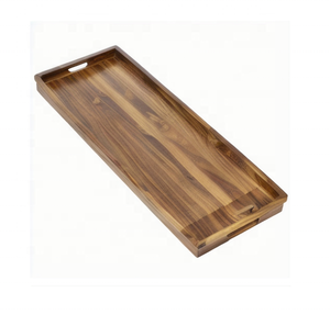 Ensemble de plateaux de service en bois d'acacia, 3 pièces, décoratifs, pour table basse, salon, hôtel, restaurant, pour Noël - Product Image 3