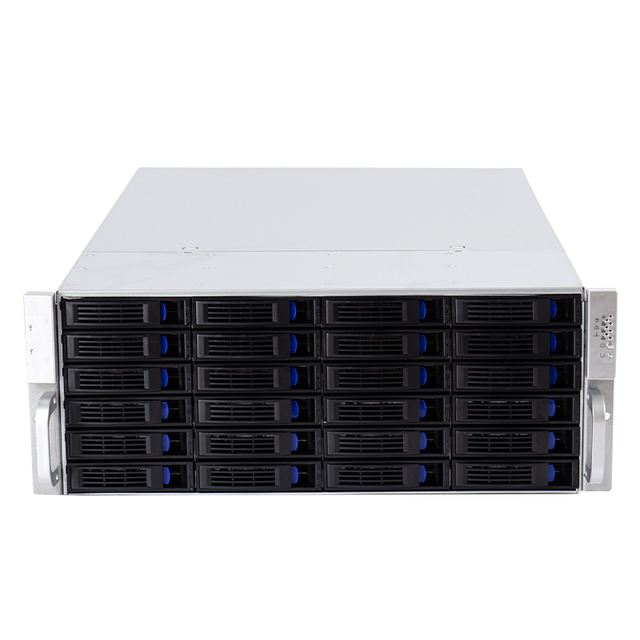OEM/ODM Factory 4U Rackmount Server Chassis Industrial Rack Computer Enclosure Backplane Hot Swap 24 Bays 3.5" HDD Tray
