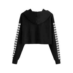 เสื้อฮู้ดเอวลอยสำหรับผู้หญิงเสื้อฮู้ดคอตั้งสำหรับฤดูหนาว - Product Image 2