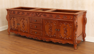 Offre spéciale Armoire moderne de luxe en bois de teck massif de haute qualité Cuisine Salle de bain Sculpté Vanités debout pour salon appartement - Product Image 3