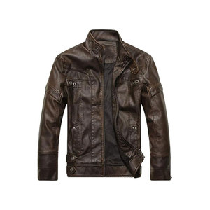 Leather <b>Jacket</b> Solid Color <b>Men</b> Leather <b>Jacket</b> Streetwear <b>Men</b> Leather <b>Jacket</b> - Product Image 3