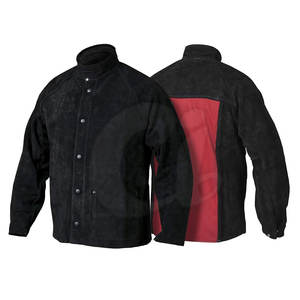 2025 nouvelle veste de soudage avec logo personnalisé avec col montant en cuir de peau de vache respirant pour le printemps en gros disponible - Product Image 1