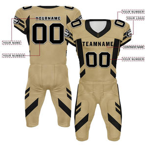 ชุดเครื่องแบบทีมฟุตบอลของผู้ใหญ่ชุดเครื่องแบบทีมอเมริกันฟุตบอลแบบครึ่งแขนทำจากโพลีเอสเตอร์ - Product Image 2