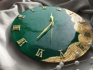 DEPENDING Epoxy Resin Wall <b>Clock</b> Epoxy Resin Living Room best qulatiye Furniture Home Decor Wall <b>Clock</b> Customized best - Product Image 5