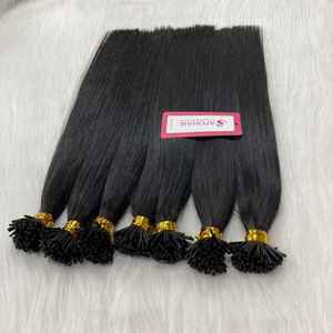 Venta al por mayor de plástico ITIP extensiones de cabello 22 pulgadas 100% cabello humano recto ITIP extensiones de cabello humano con la mejor calidad - Product Image 6