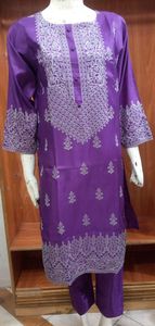 Vente en gros pas cher prix readymade respirant 100% soie costumes Faisalabad vêtements de fête costumes de haute qualité pas cher prix robe readymade - Product Image 2