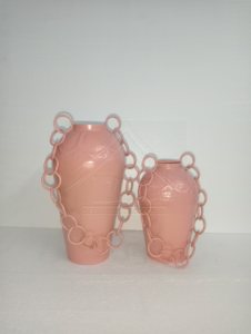 Vase à fleurs en métal rose personnalisé en usine |   Vase décoratif en métal de style nordique pour la maison et le bureau |   Vase à fleurs élégant finition mate - Product Image 2