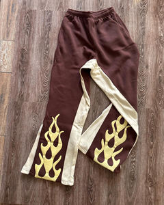 Pantalones de chándal con estampado 3D de Hip Hop informales para hombre, pantalones de chándal transpirables acampanados con logotipo personalizado, estilo Desi ligero - Product Image 2