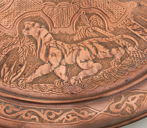 Bandeja Redonda Moderna de Aluminio y Cobre de Lujo, Hecha a Mano, Duradera, para Decoración del Hogar, Cocina y Bodas - Product Image 5