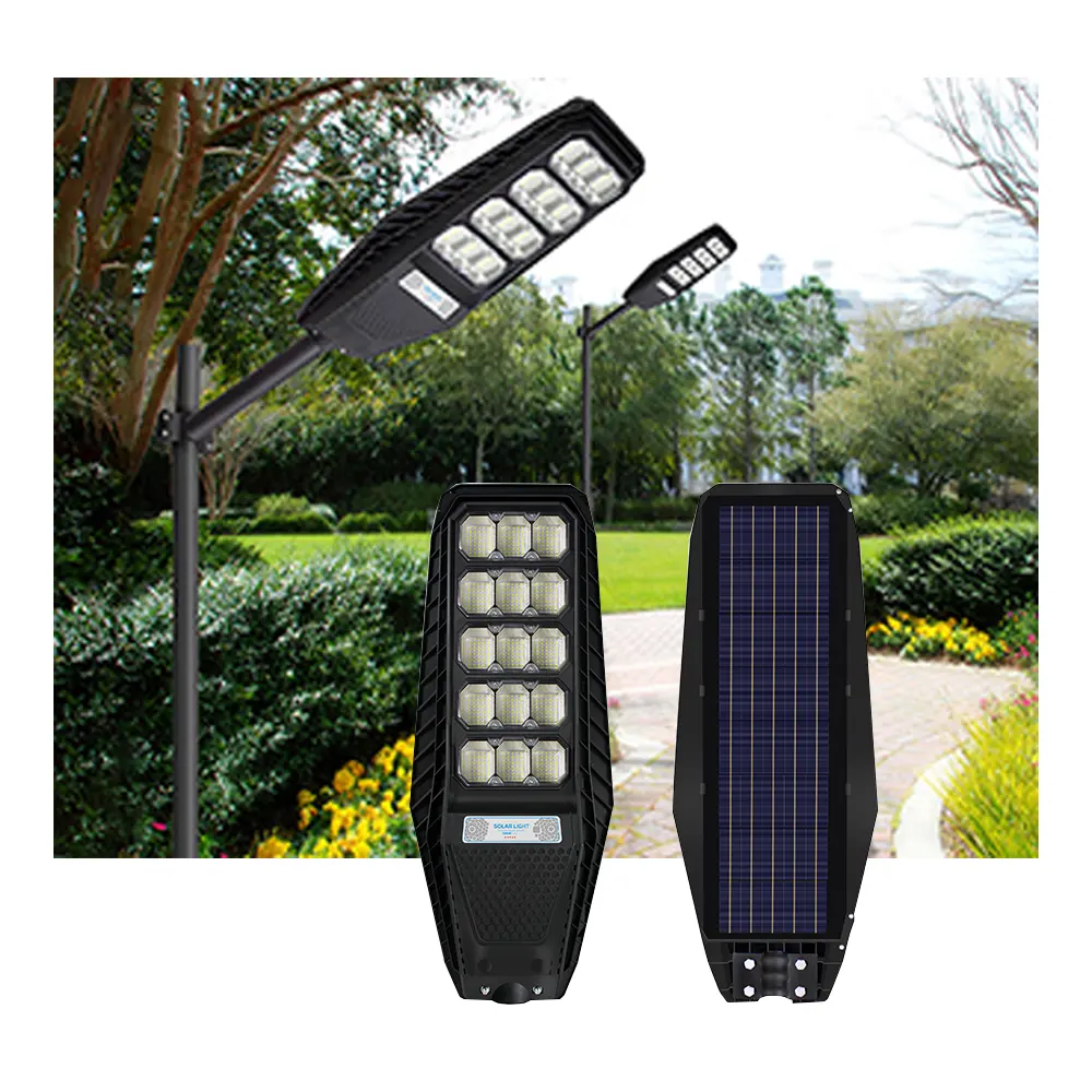 80 Вт, 50 Вт, 30 Вт, 300 Вт, интеллектуальное устройство, управляемое приложением, уличный фонарь из алюминиевого сплава на солнечной батарее, высокоэффективные садовые дороги, зеленые излучающие IP65