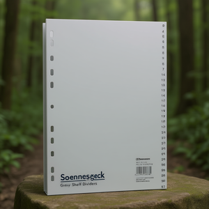 Separadores de Estantes de Polipropileno Gris DIN A4 1-31 de Soennecken - Product Image 3