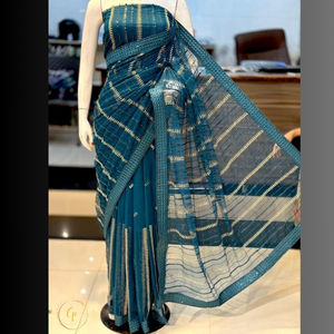 Elegant Black Sequin Anarkali <b>Saree</b> for Party Wedding & Formal Wear | Custom Stitching Available - Product Image 3