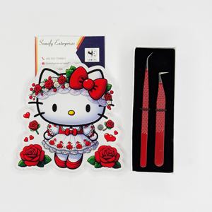 Soporte para Pinzas de Aislamiento de 90 Grados de Acrílico Ecológico con Diseño de Hello Kitty, con Forma de Mariposa, Corazón y Flor, Etiqueta Personalizada - Product Image 6