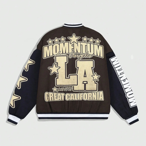 Chaqueta universitaria personalizada para hombre, bombardero de béisbol, ropa de abrigo de equipo universitario con estampado bordado para apariencia de ropa de calle - Product Image 2