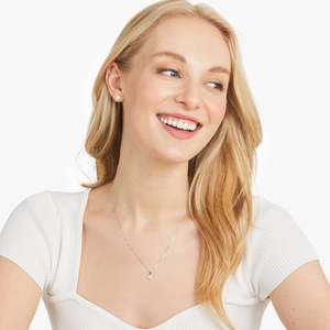 Elegant 925 <b>Silver</b> Moissanite Diamond Necklace 18 Inch Luxury <b>Fine</b> <b>Chain</b> Sparkling Stones Elegant Unisex Design Perfect Gift - Product Image 5